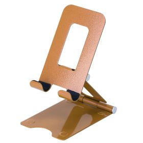 Desktop Phone Stand Adjustable Foldable Tablet Holder Cradle Dock Fit For 4-10in Devices (Color: Gold)