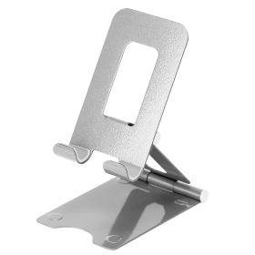 Desktop Phone Stand Adjustable Foldable Tablet Holder Cradle Dock Fit For 4-10in Devices (Color: SIlver)