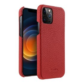 Melkco is suitable for Apple 13ProMax mobile phone case iPhone 14Plus leather 12 min anti slip fall cover (Applicable model: iPhone 11, colour: red)