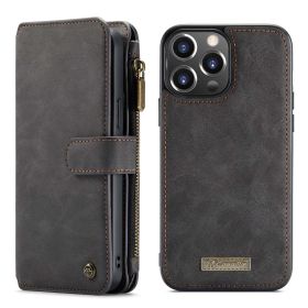 Premium Magnetic Wallet Flip Case for iPhone (Model: iPhone 11, Color: Black)